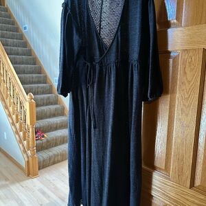Free People Navy Blue Cotton Maxi XL
